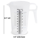 One Gallon 128oz Measure Pitcher - Convenient Conversion Chart - Strong Food Grade - Great for Lawn, Chemicals Pool, Ag, Lye, Home Hobbies, Motor Oil, Fluids - Turnah Precision Products, Made in USA