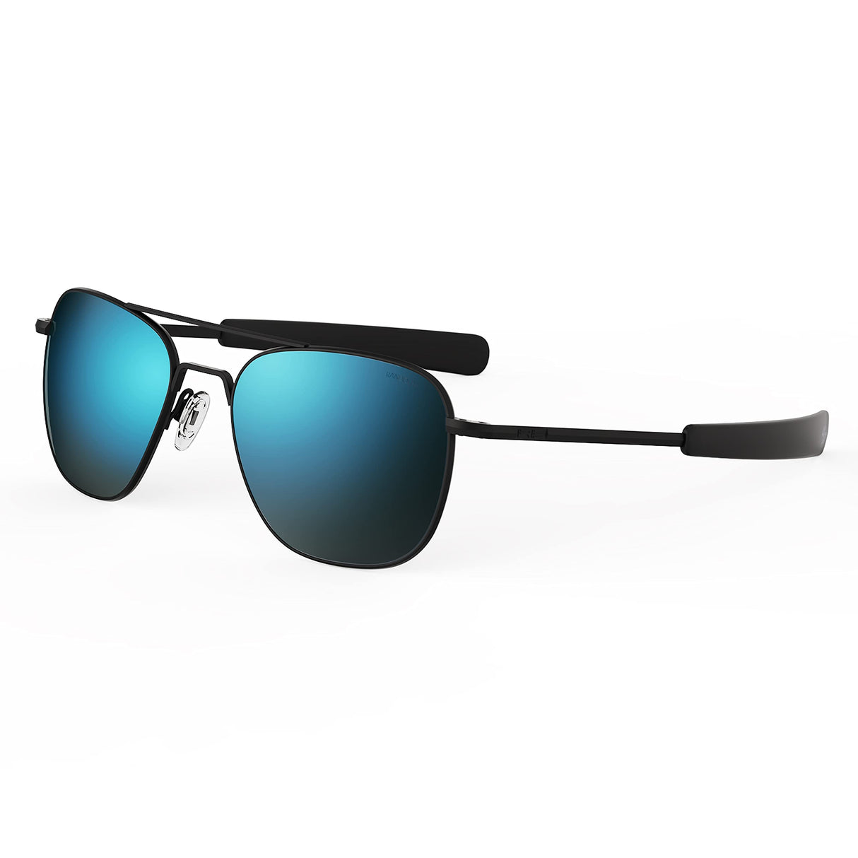 Randolph USA | Matte Black Classic Aviator Sunglasses for Men or Women 100% UV