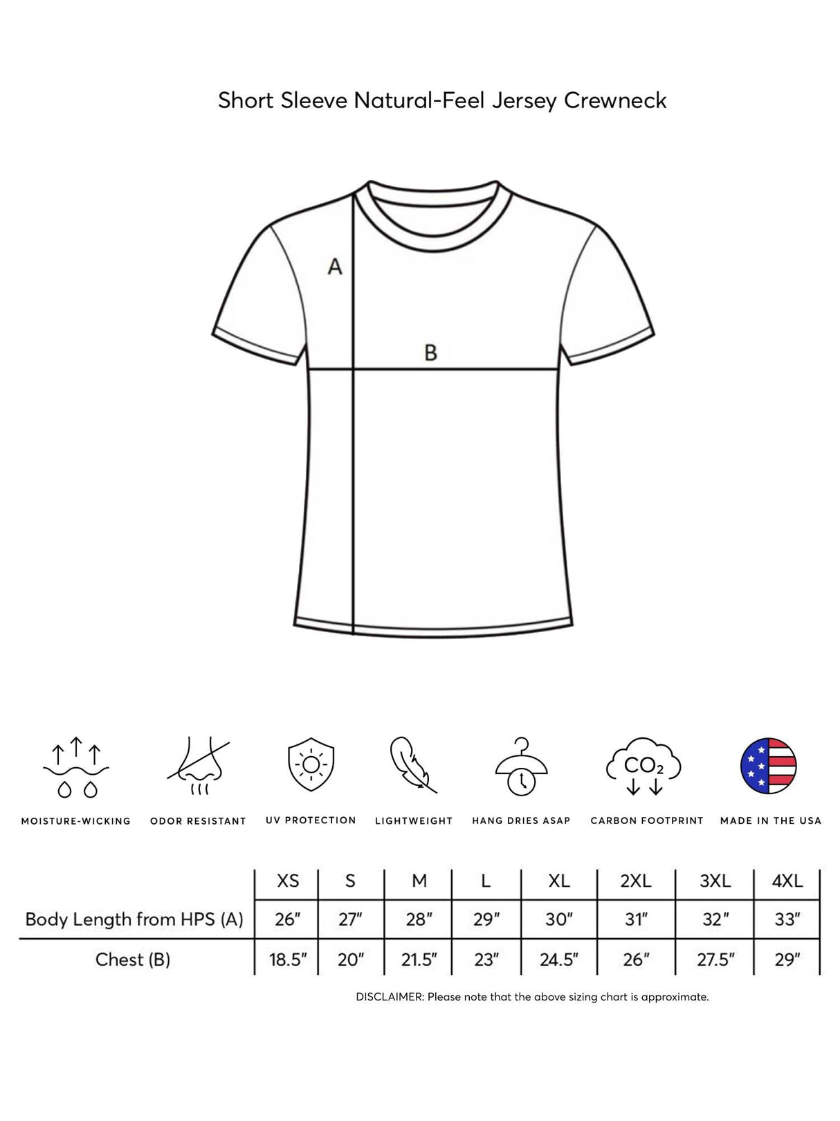 Expert Brand USA-Made Men's Activewear Short Sleeve Natural-Feel Jersey Crewneck T-Shirt