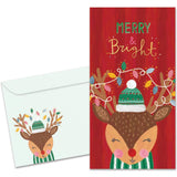 Tree-Free Greetings - Christmas Money Holder Card - Artful Designs - 1 Money Holder Greeting Card + Matching Envelope - Made in USA - 100% Recycled Paper - 3.7 x 7 - Believe in Magic (ZO70090)