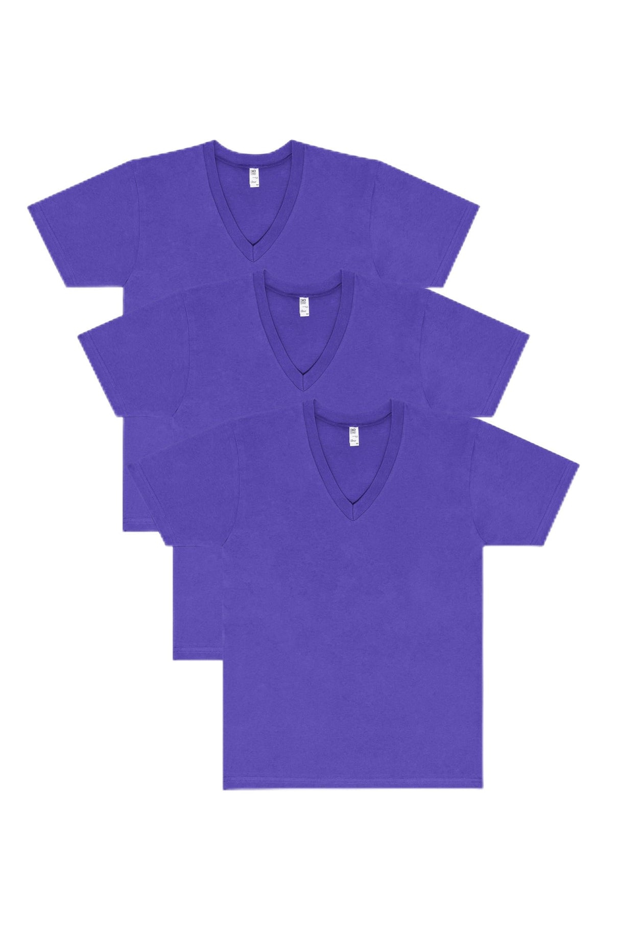 Los Angeles Apparel 3 Pack Fine Jersey V-Neck Black T-Shirt