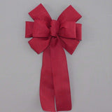 Red Rustic Wreath Bow - Red Christmas Bow by Package Perfect Bows – Made in USA (8 inch bow)