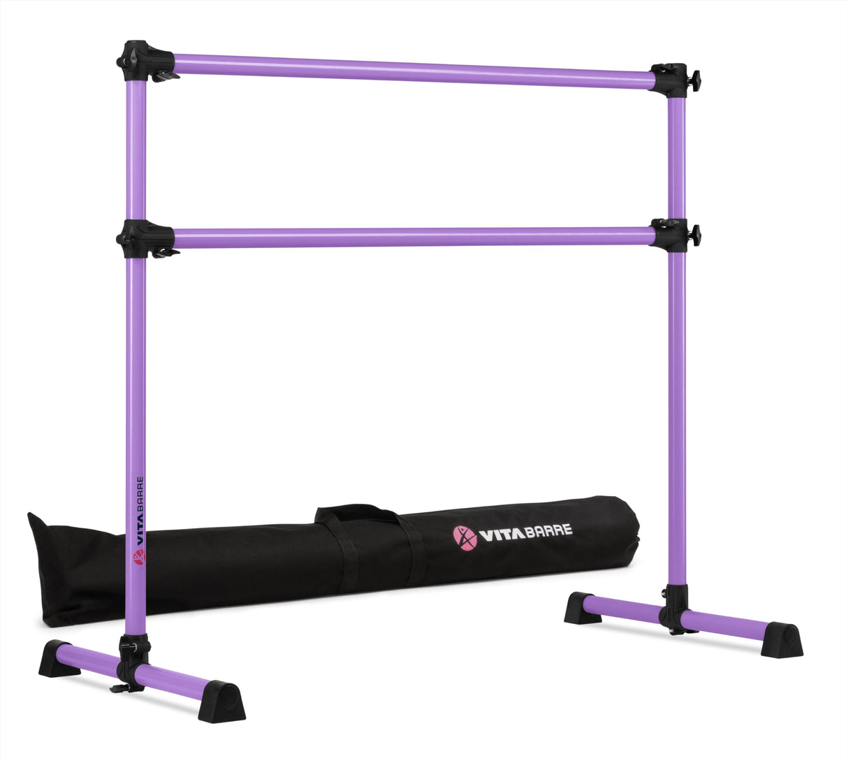VITA Barre Portable Freestanding Double Ballet Barre, Prodigy, with Carry Bag | Adjustable Height, USA Made, Home or Gym Exercise Equipment for Kids & Adults | Dance, Fitness, Pilates