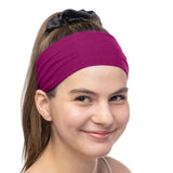 Women's Cotton Headbands Sweatbands 3" Wide Sports Fitness Yoga Fashion Made in USA