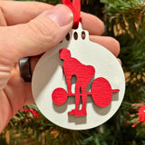 Weightlifting Christmas Tree Ornament 4 Piece Set, Includes 4 Different Wooden Weightlifting Style Ornaments, Weightlifting Gift, Fitness Ornament (All Male Lifter 4 Pack)