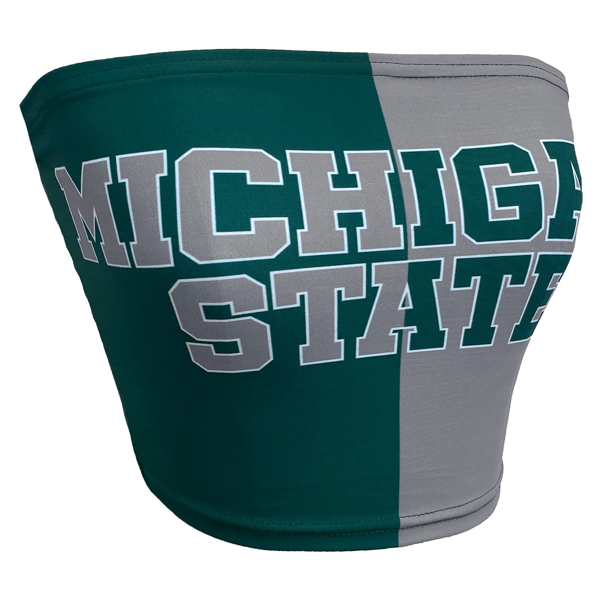 Lojobands Women's Tailgate Outfit College Two Tone Color Block Tube Top Made in USA One Size Fits Most