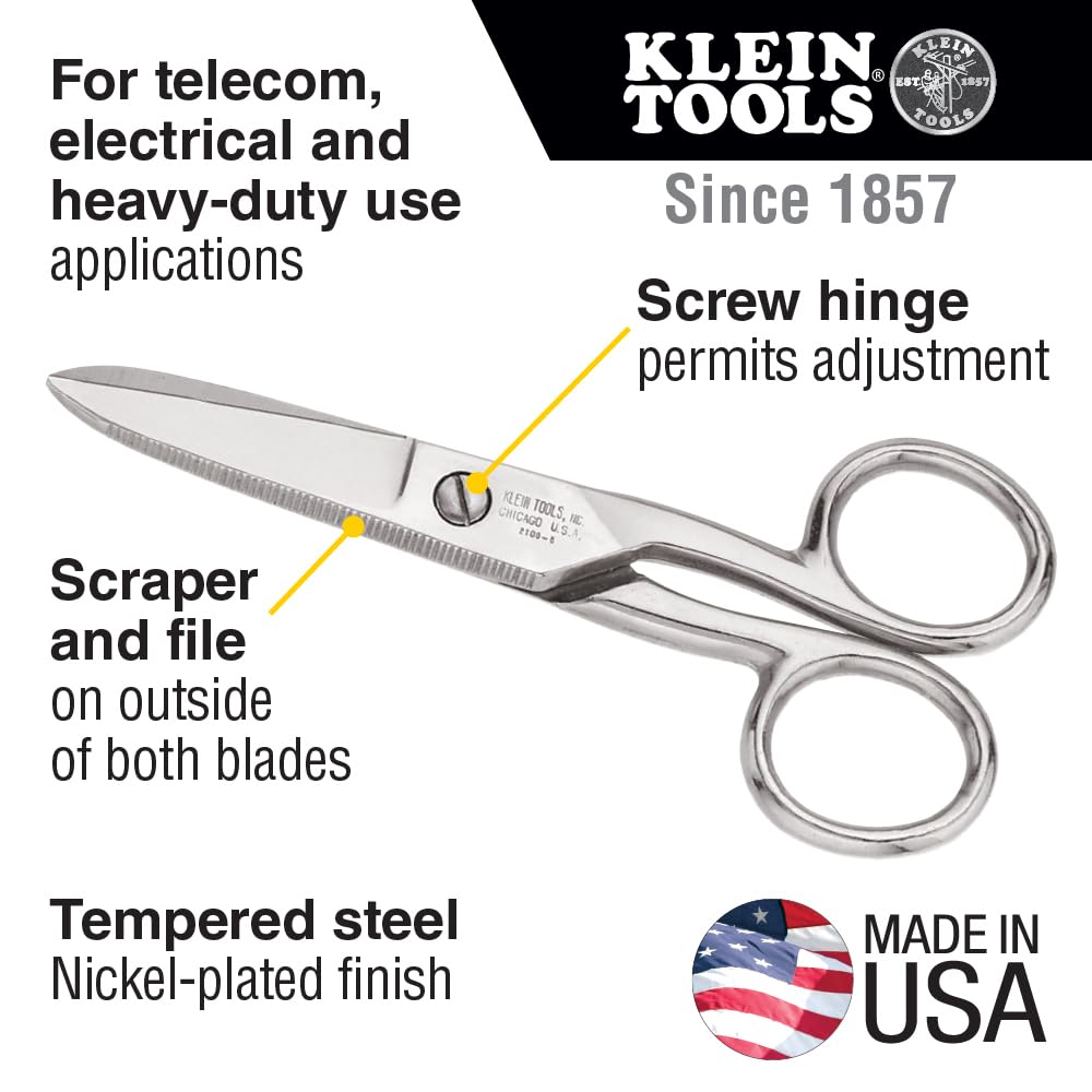 Electricians Scissors, 5-1/4 In. L