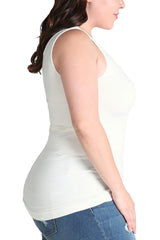 NIKIBIKI Women Seamless Premium Classic Tank Top, Made in U.S.A, Plus Size
