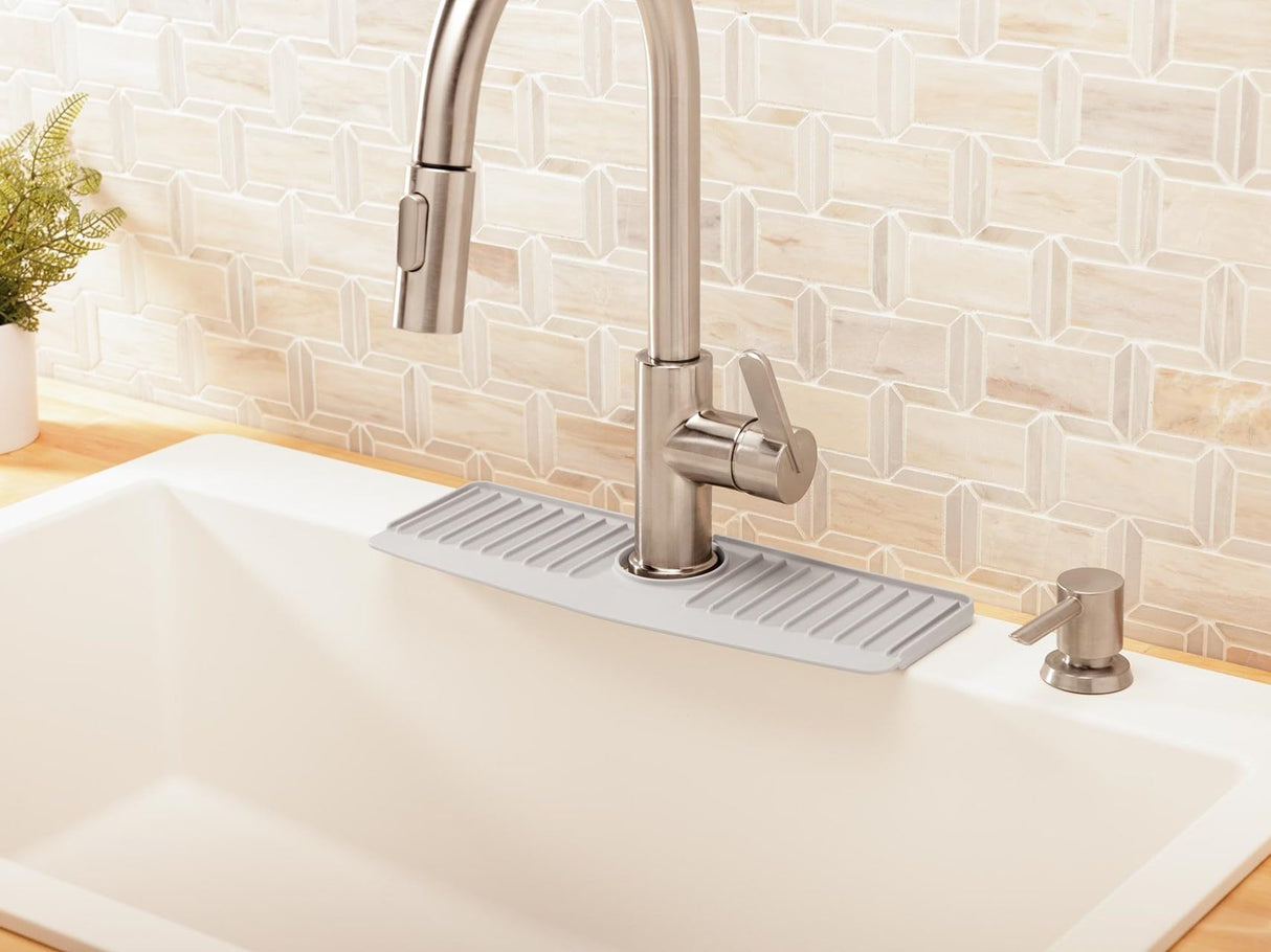 WeatherTech FaucetMat Duo - Protect Your Kitchen & Bathroom Countertops - Dark Grey/Slate