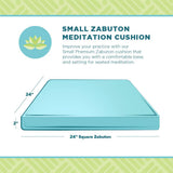 Bean's ZABUTON Meditation Cushions - Colorful Cotton Yoga Prayer Zen Kneeling Pad Base for Zafu Pillow - Medium & Large - Traditional Natural Recycled Cotton Fill - Floor Sitting Comfort - Made in USA