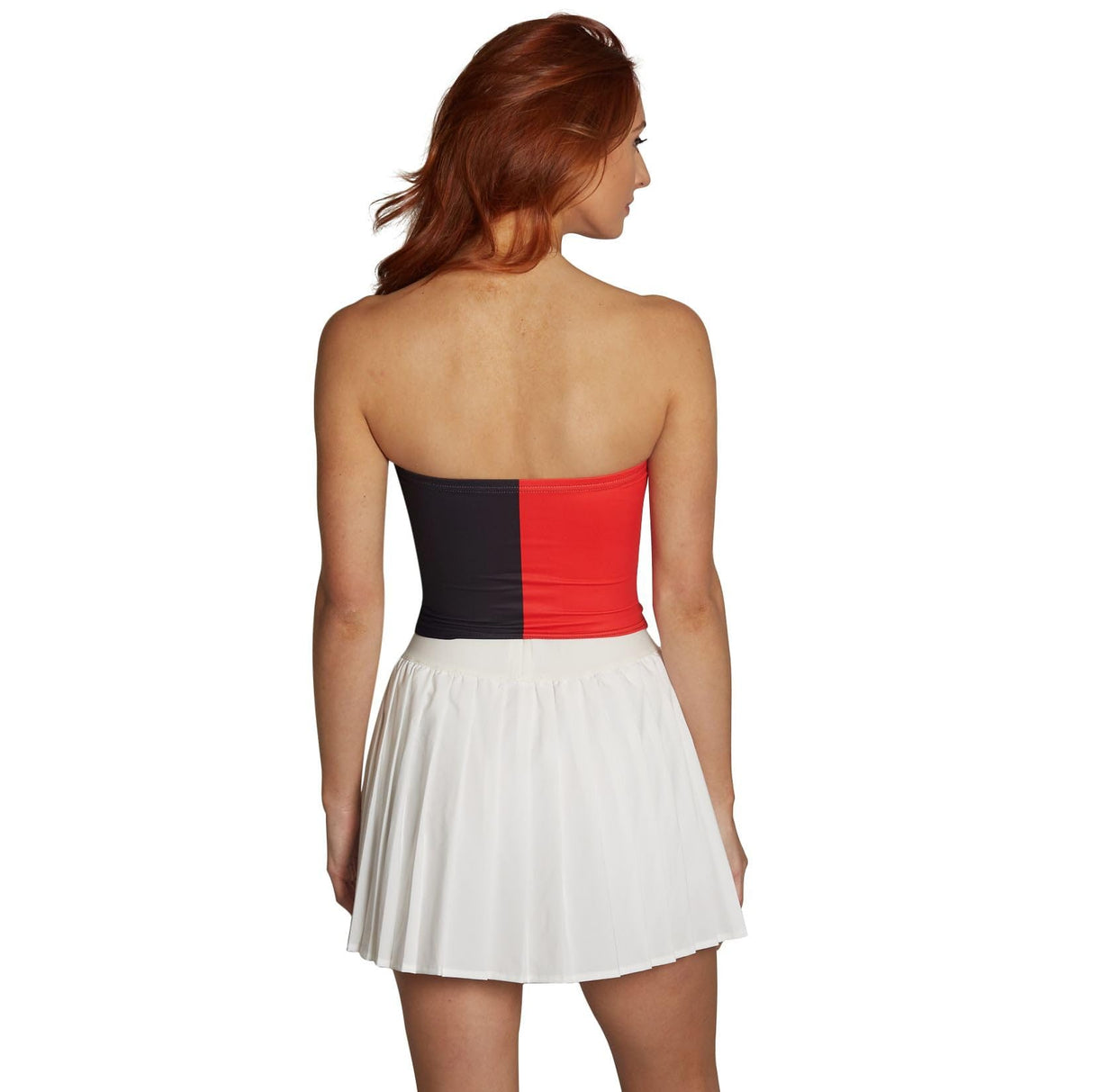 Lojobands Women's Tailgate Outfit College Two Tone Color Block Tube Top Made in USA One Size Fits Most