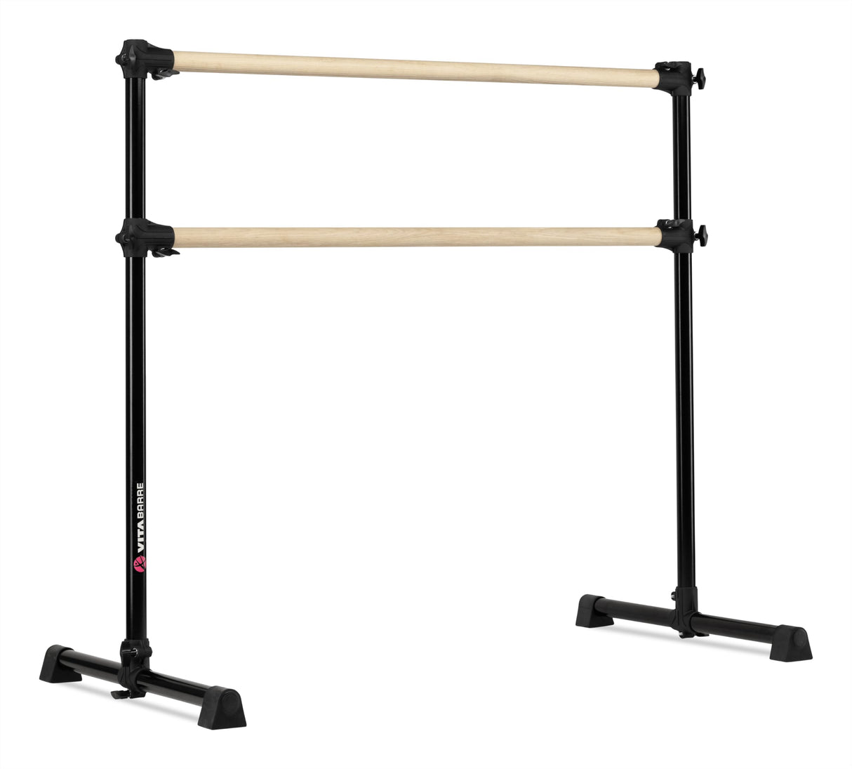 VITA Barre Portable Freestanding Double Ballet Barre, Prodigy, Wood | Adjustable Height, USA Made, Home or Gym Exercise Equipment for Kids & Adults | Dance, Fitness, Pilates