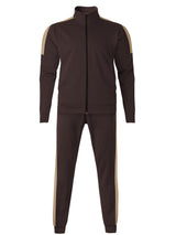 Hat and Beyond Mens Made in USA Premium Track Jacket & Pants Striped Sweatsuit Athletic Casual Essentials Gym