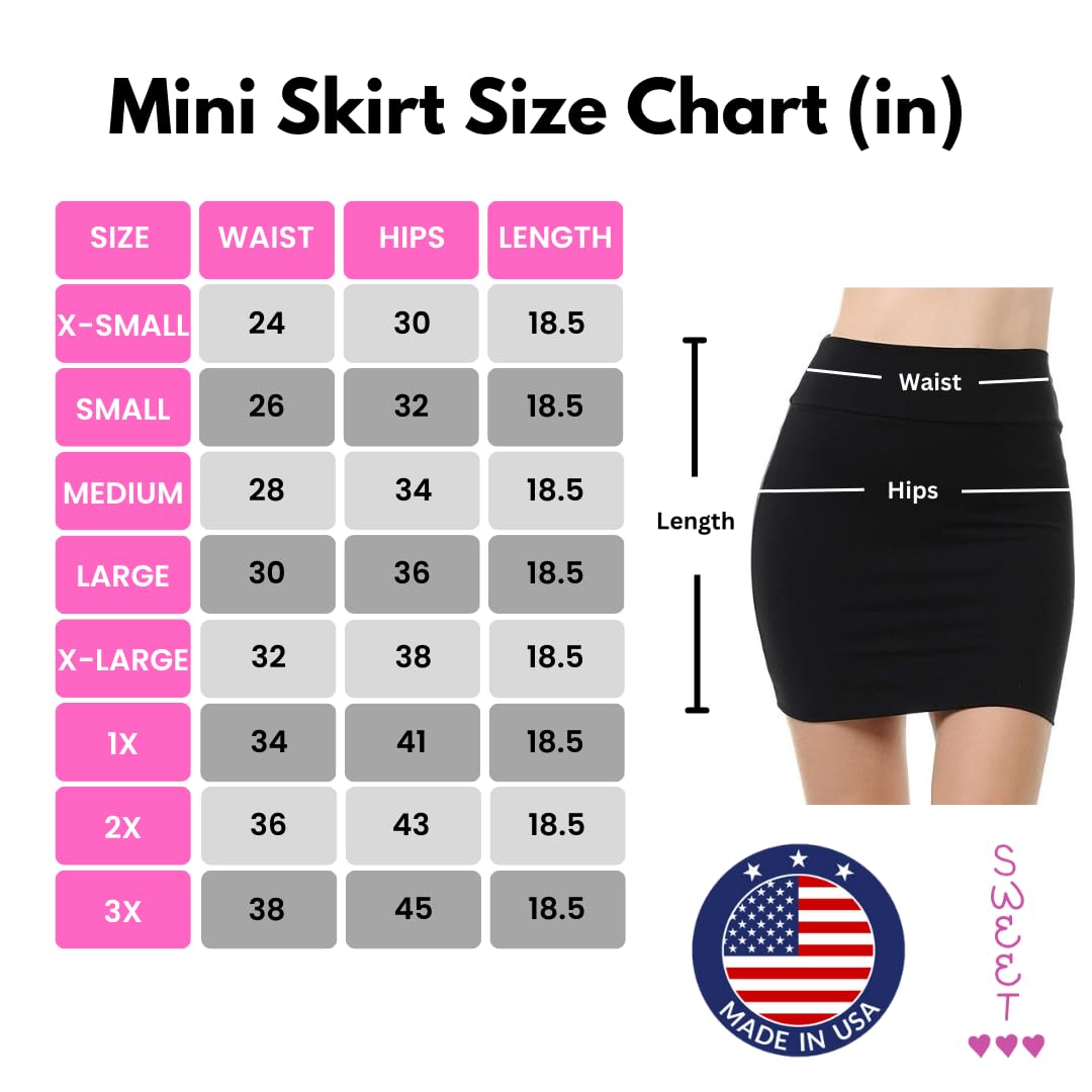 Sweet Hearts Faux Leather Pencil Skirt for Women- Midi Below Knee Office Skirt Mini Bodycon Skirt Made in USA