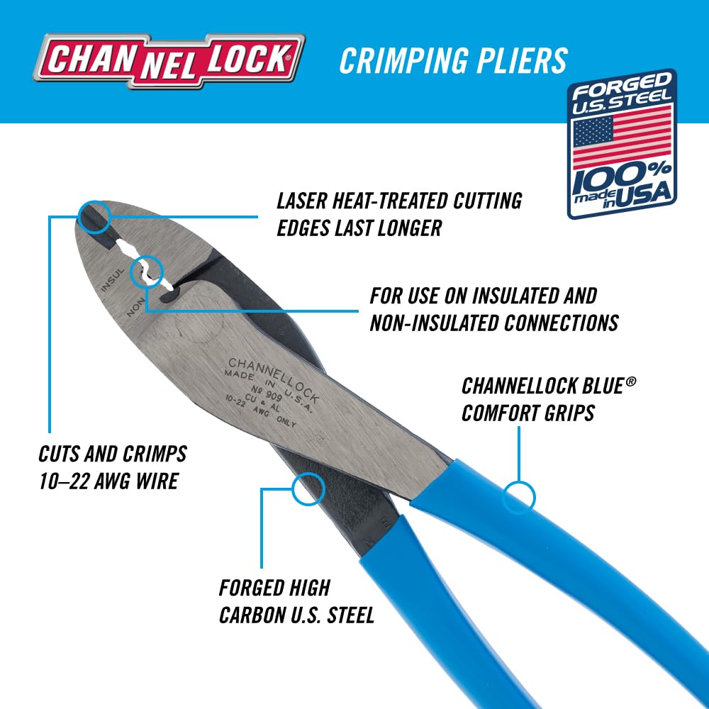 CHANNELLOCK 957 7" Ergonomic Handle Wire Stripping Tool