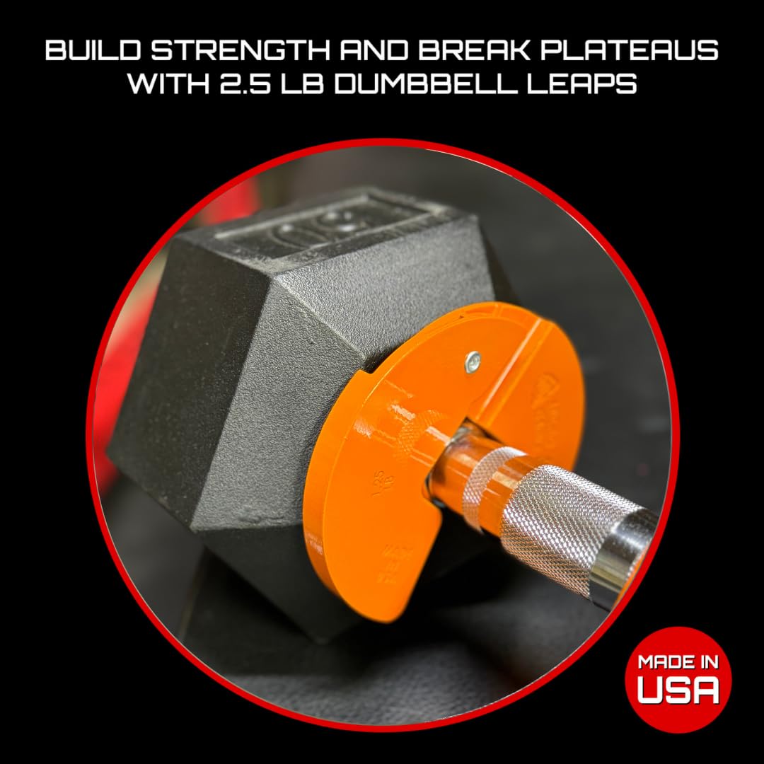 Micro Gainz Dumbbell Fractional 1.25lb Weight Plate, Ideal for Micro Loading, (Choose Color) 2 Piece Fractional Weight Plates, Designed for Dumbbell Training, Made In USA