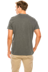 YURO-K Men's Garment Dyed Premium Cotton Classic Short Sleeve Henley with Binded Neck T-Shirt Small - 2X Large