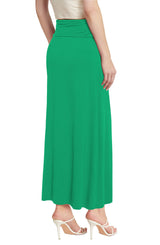 Hybrid & Company Women Versatile Fold Over Waist Maxi Skirt/Convertible Dress