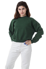 Los Angeles Apparel Heavy Fleece Cropped Mock Neck Pullover (Garment Dye)