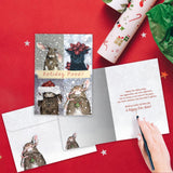 Tree-Free Greetings - Christmas Greeting Cards - Artful Designs - 16 Assortment Cards + Matching Envelopes - Made in USA - 100% Recycled Paper - 5"x7" - Christmas Critters (GP54096)