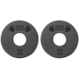 Micro Gainz Standard 1-Inch Center Hole Weight Plates, Set of 2 Black Fractional Plates Choose Set (.25LB-1.25LB), Designed for Standard 1-inch Barbells & Dumbbells, Made In USA