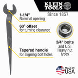 Klein Tools 3248 Round 7/8-Inch x 30-Inch Connecting Bar, Made in USA, Sleever Bar for Aligning, Prying and Chiseling