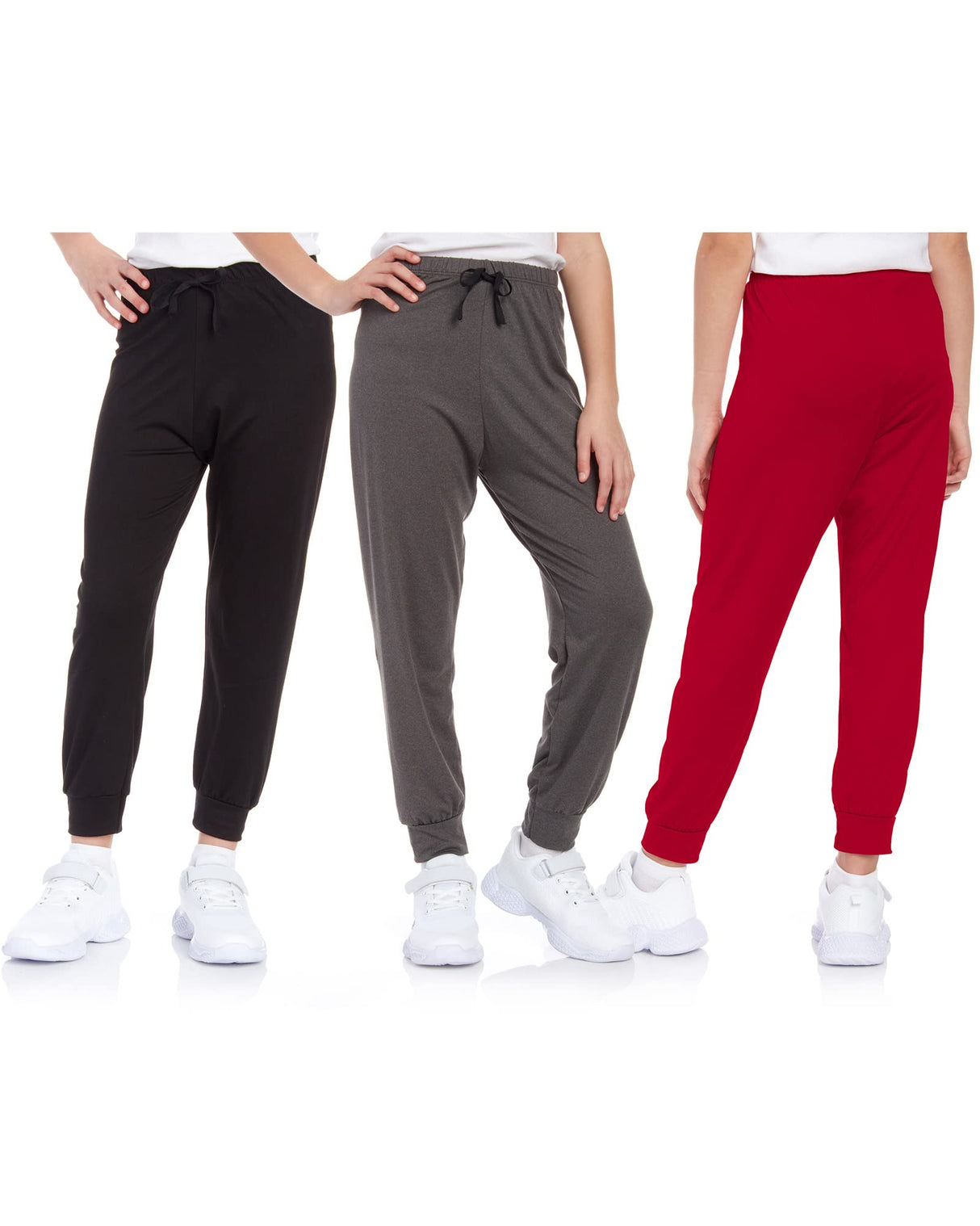 Sweet Hearts Girls' Sweatpants - Super Soft Athletic Performance Joggers: Made in USA (3 Pack)