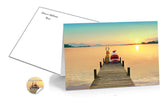 Stonehouse Collection | Dock Sunset Christmas Card | 18 Boxed Holiday Cards and Envelopes | USA Made | Boating, Beach, Nautical