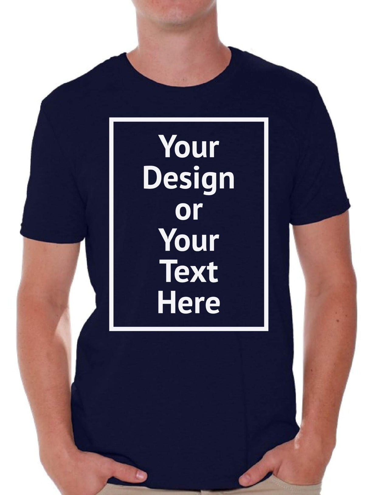 Custom Shirt Men Personalized Add Your Image T-Shirt Add Your Text Photo Front/Back Print