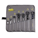 Klein Tools 68221 SAE Ratcheting Box Wrench Set, 5 Piece, 10 Sizes, Made in USA