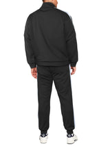 Hat and Beyond Mens Premium USA Made Striped Track Suit Athletic Casual Running Workout Sweat Suit Combo Track Jacket & Pant
