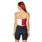 Lojobands Women's Tailgate Outfit College Two Tone Color Block Tube Top Made in USA One Size Fits Most