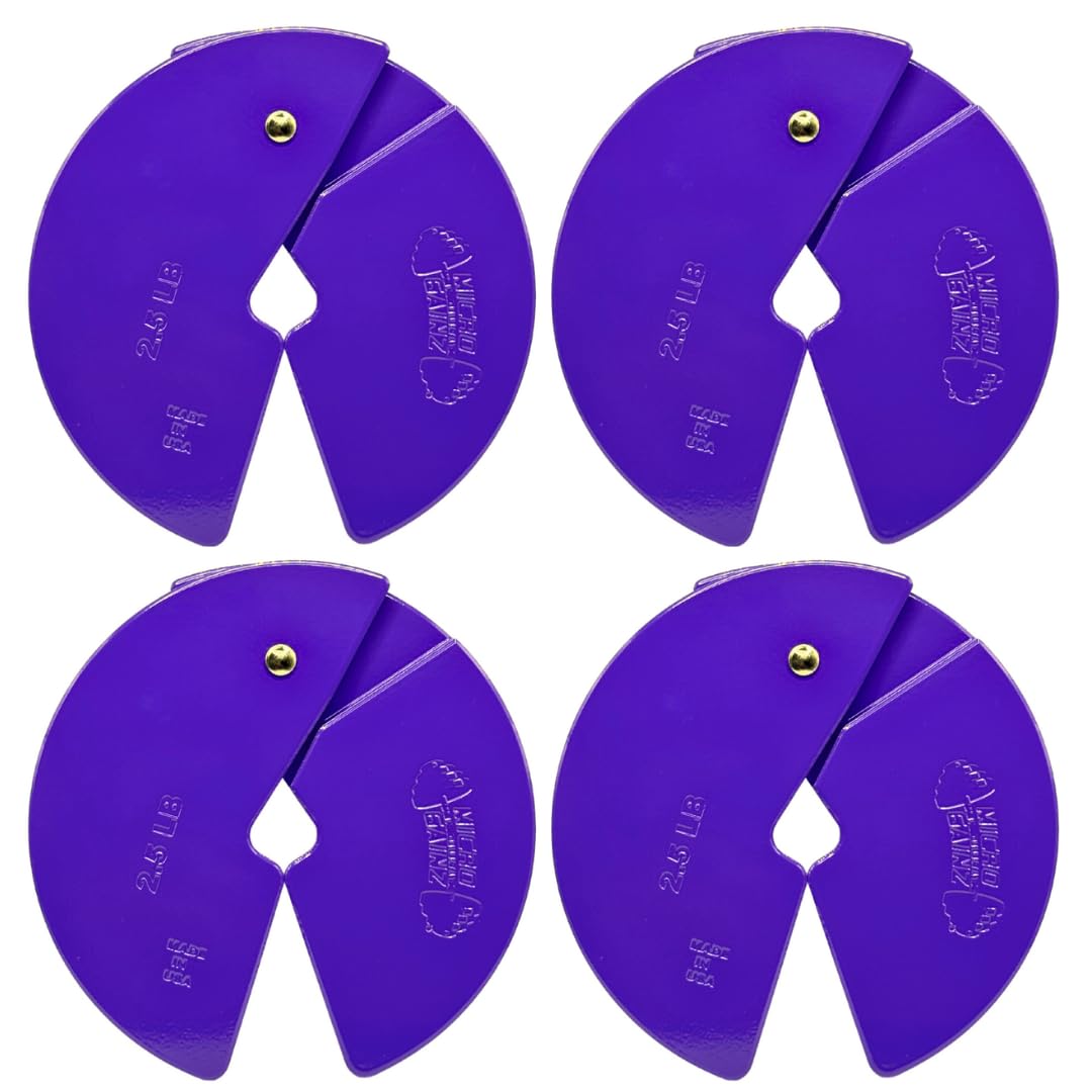 Micro Gainz Dumbbell Fractional 2.5 lb Weight Plate, Ideal for Micro Loading, (Choose Color) 4 Piece Fractional Weight Plates, Designed for Dumbbell Training, Made In USA