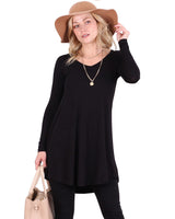 Popana Womens Long Sleeve Tunic Tops to Wear with Leggings - Long Tunic Shirts for Women Loose Fit Dressy Plus Size Casual