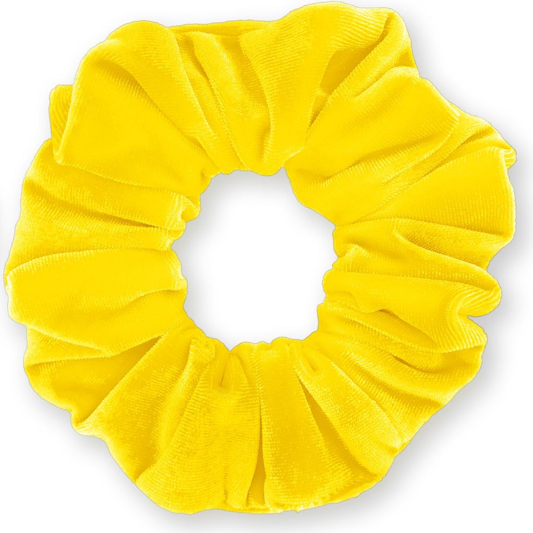 Velvet Scrunchies Premium Plush Soft Ponytail Holder Made in the USA Black