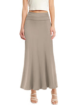 Hybrid & Company Women Versatile Fold Over Waist Maxi Skirt/Convertible Dress