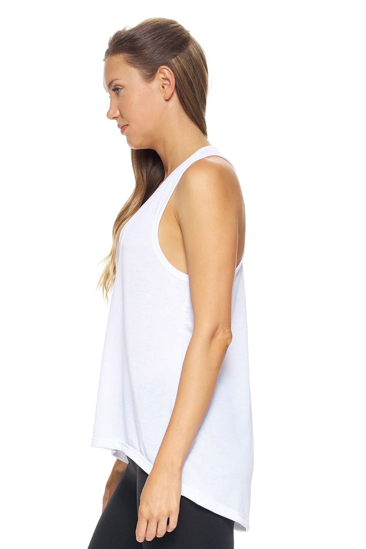 Expert Brand USA-Made Women's Soft Casual Activewear Siro V-Neck Racerback