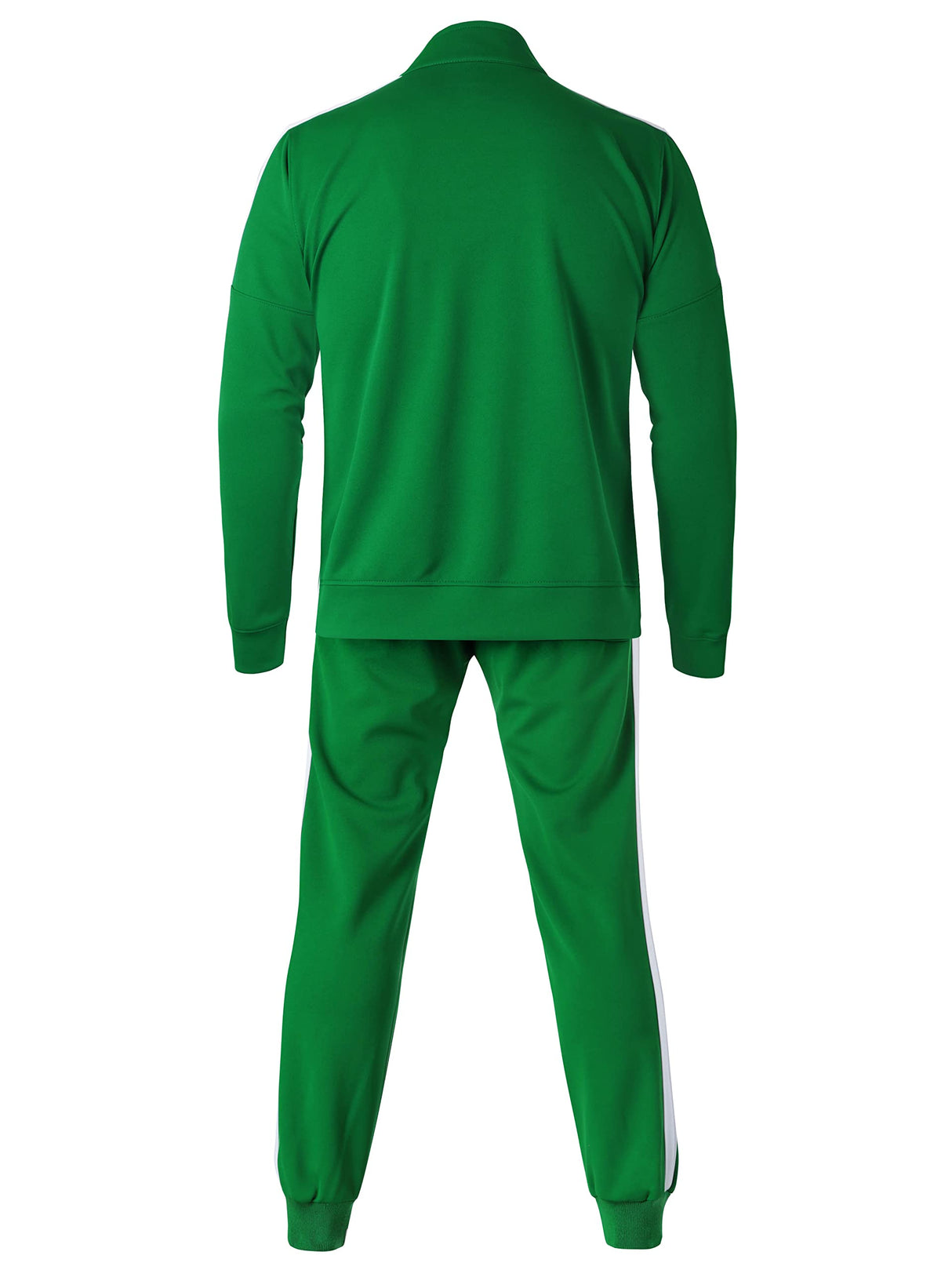 Hat and Beyond Mens Made in USA Premium Track Jacket & Pants Striped Sweatsuit Athletic Casual Essentials Gym