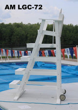 Lifeguard Chair for Pool, Lake and Beach (72") Made in The USA - Durable Recycled Plastic Lumber, Long Service Life, Comfortable with Wide Steps, Stable Platform