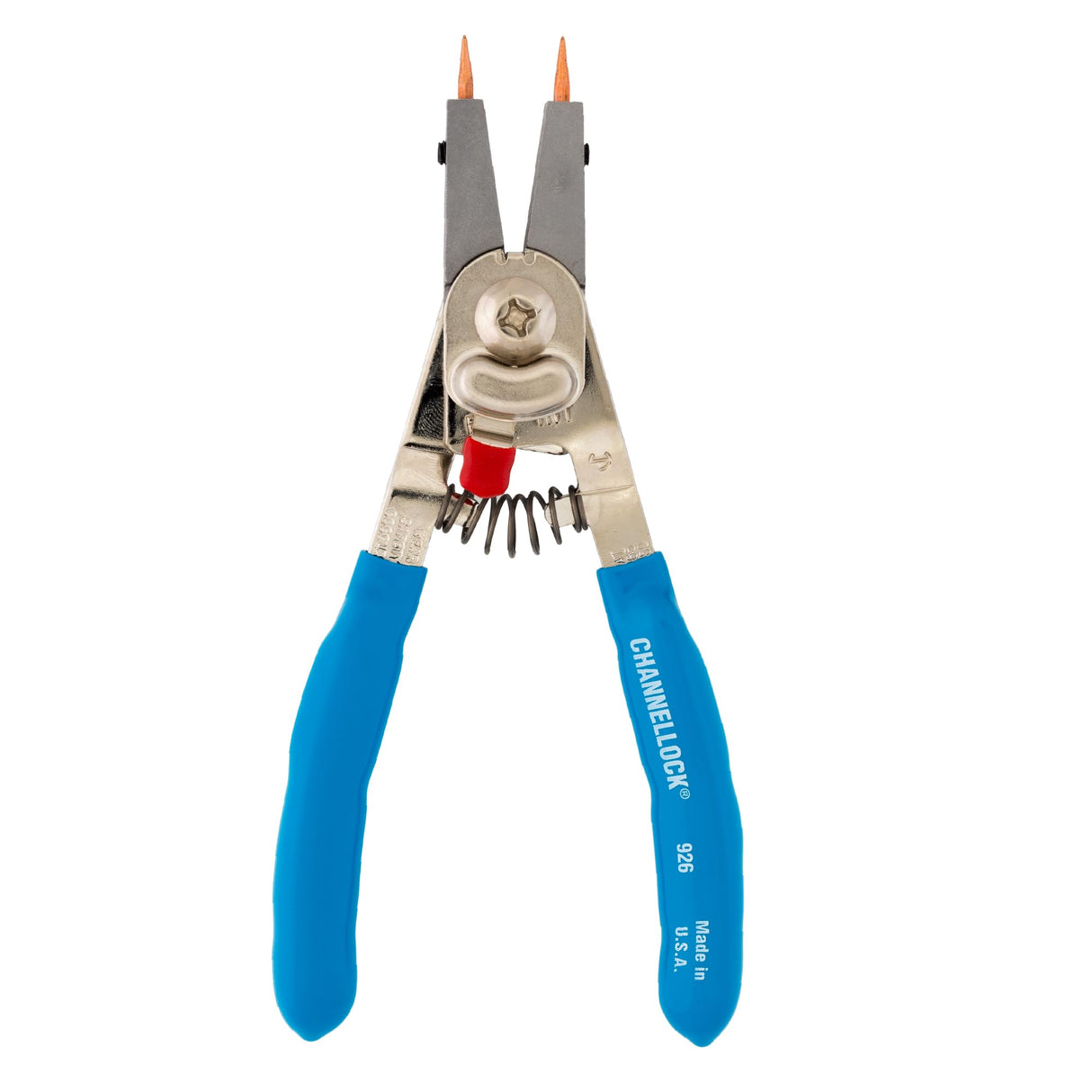 Channellock 927 8-Inch Snap Ring Plier | Precision Circlip Retaining Ring Pliers | Includes 5 Pairs of Interchangeable Tips | Made in the USA