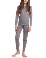 Sweet Hearts Thermal Underwear Set – 2 Piece Fleece Lined Top and Long Johns - Performance Base Layer Set: Made in USA