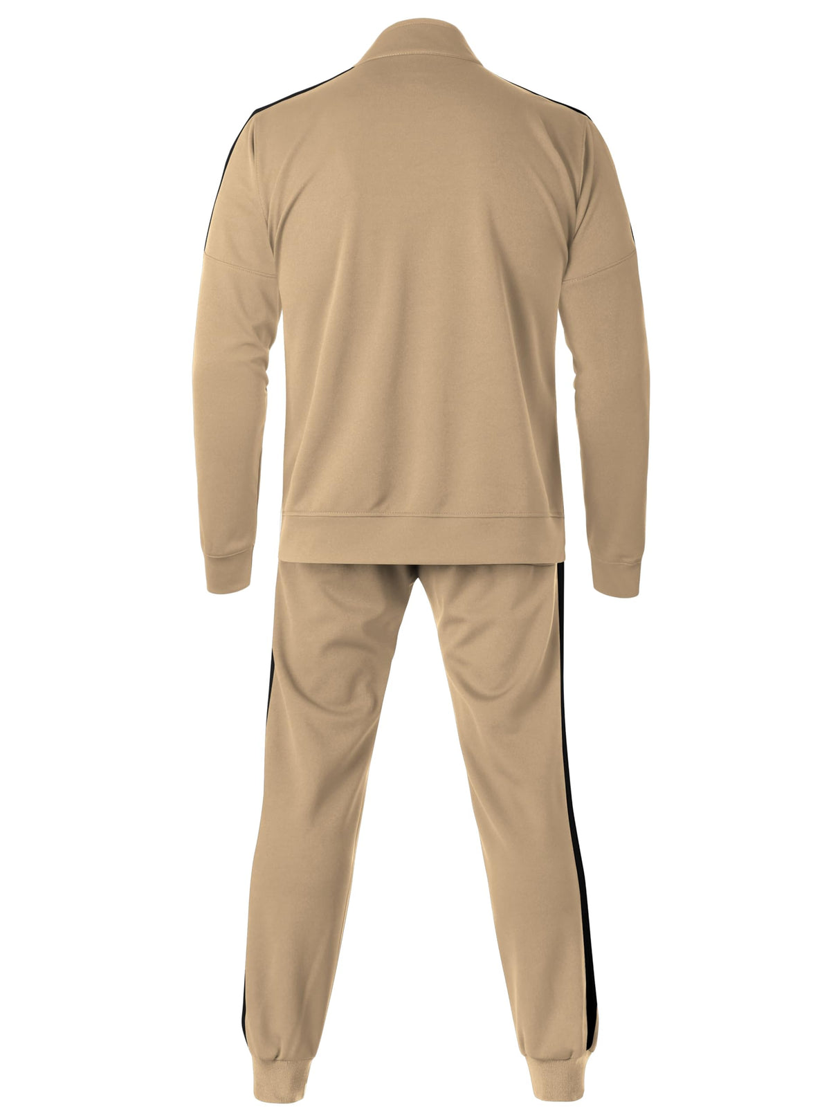 Hat and Beyond Mens Made in USA Premium Track Jacket & Pants Striped Sweatsuit Athletic Casual Essentials Gym