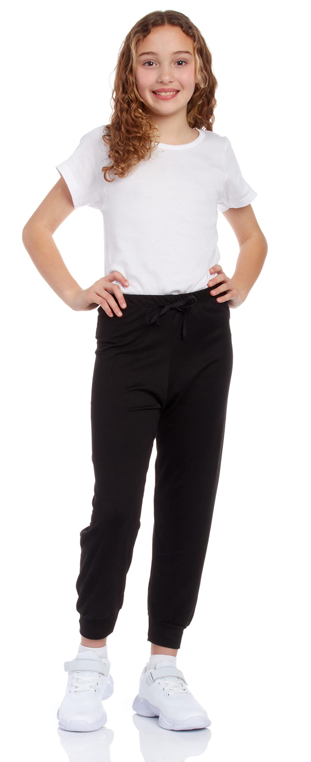 Sweet Hearts Girls' Sweatpants - Super Soft Athletic Performance Joggers: Made in USA (3 Pack)