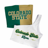 Lojobands Women's Tailgate Outfit College Two Tone Color Block Tube Top Made in USA One Size Fits Most