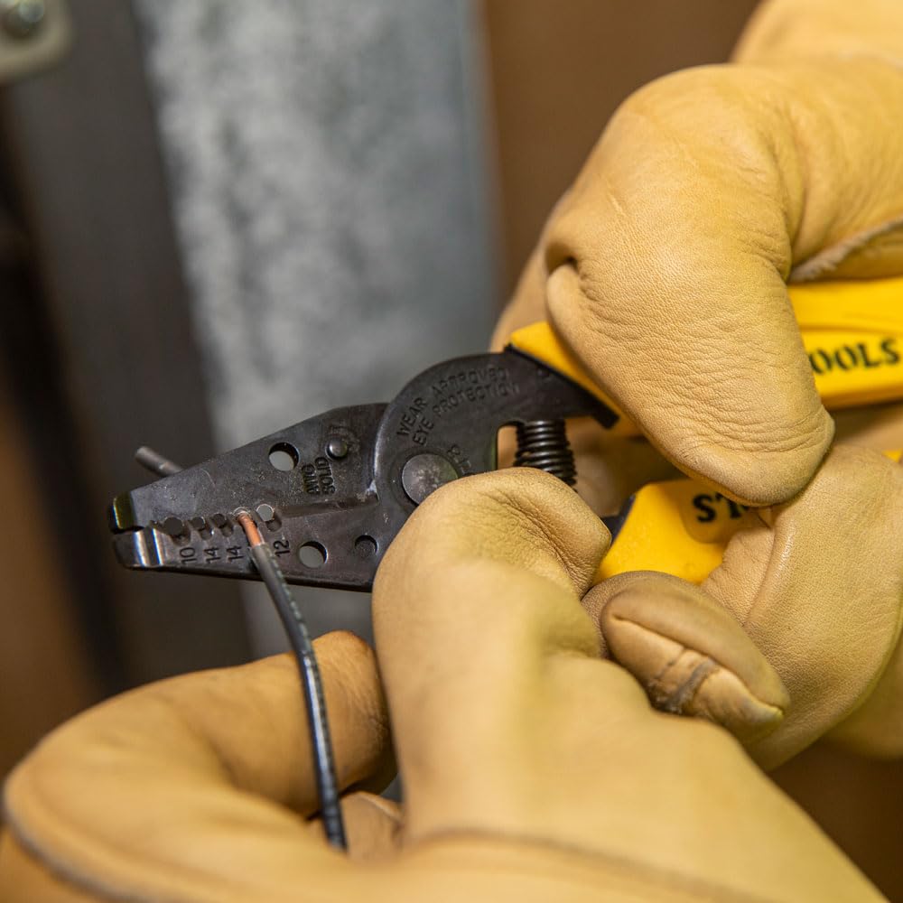 Klein Tools 11048 Dual Wire Stripper Cutter for Solid Wire, Made in USA