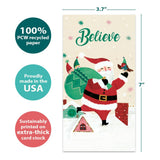 Tree-Free Greetings - Christmas Money Holder Card - Artful Designs - 1 Money Holder Greeting Card + Matching Envelope - Made in USA - 100% Recycled Paper - 3.7 x 7 - Believe in Magic (ZO70090)