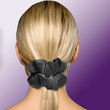 Velvet Scrunchies Jumbo Size Plush Big Ponytail Holders Thick Braided Locked Hair Big Made in the USA Green Pine