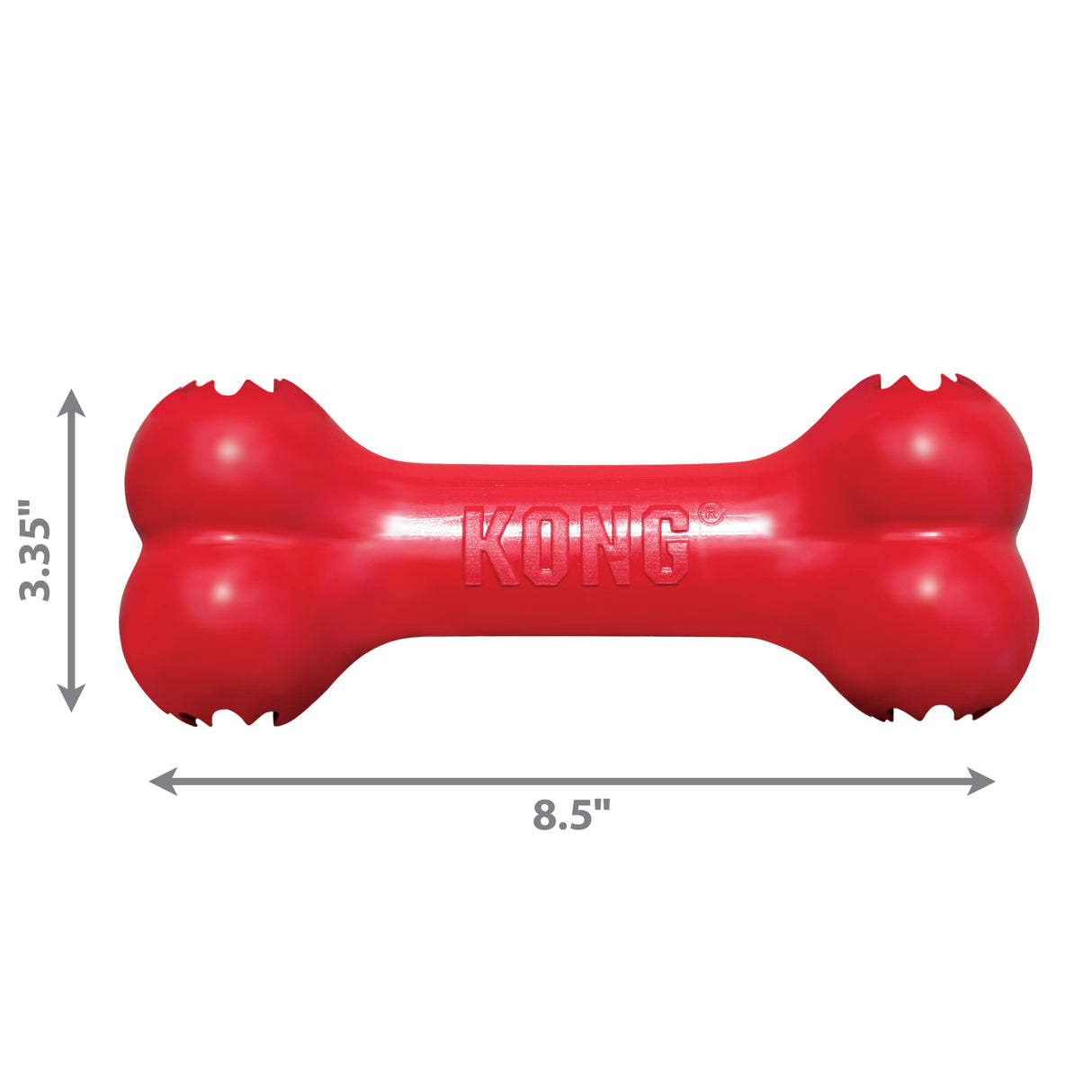 KONG Goodie Bone - Classic Durable Natural Rubber Dog Bone, Supports Mental Engagement - Treat Dispensing - Red - for Medium Dogs