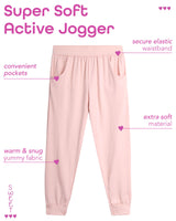 Sweet Hearts Girls' Sweatpants - 3 Pack Performance Jogger Pants with Pockets - High Waisted Jogger Sweatpants: Made in USA