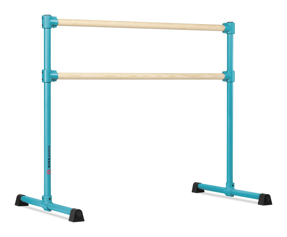 VITA Barre Portable Freestanding Double Ballet Barre, Extreme, Wood | Fixed Height, Made in USA, Home or Gym Exercise Equipment for Kids & Adults | Dance, Fitness, Pilates